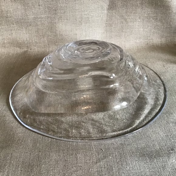 Simon Pearce Art Glass Display or Serving Bowl Hand Blown Heavy Glass - Picture 5 of 11